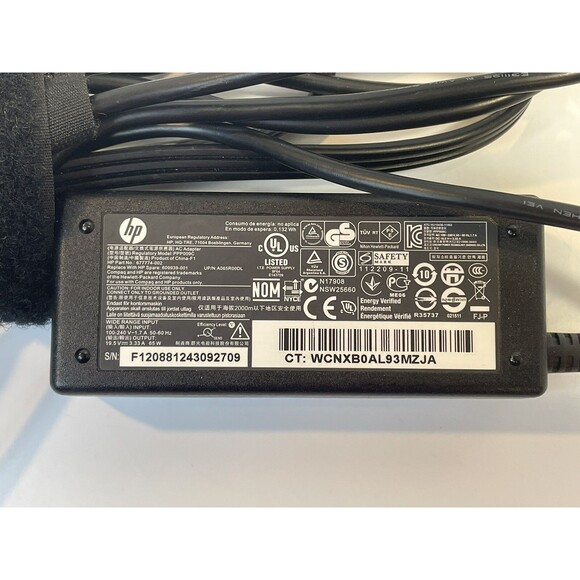 HP PPP009C 19.5V 3.34A 65W Genuine Original AC Power Adapter Charger OEM - Picture 4 of 8